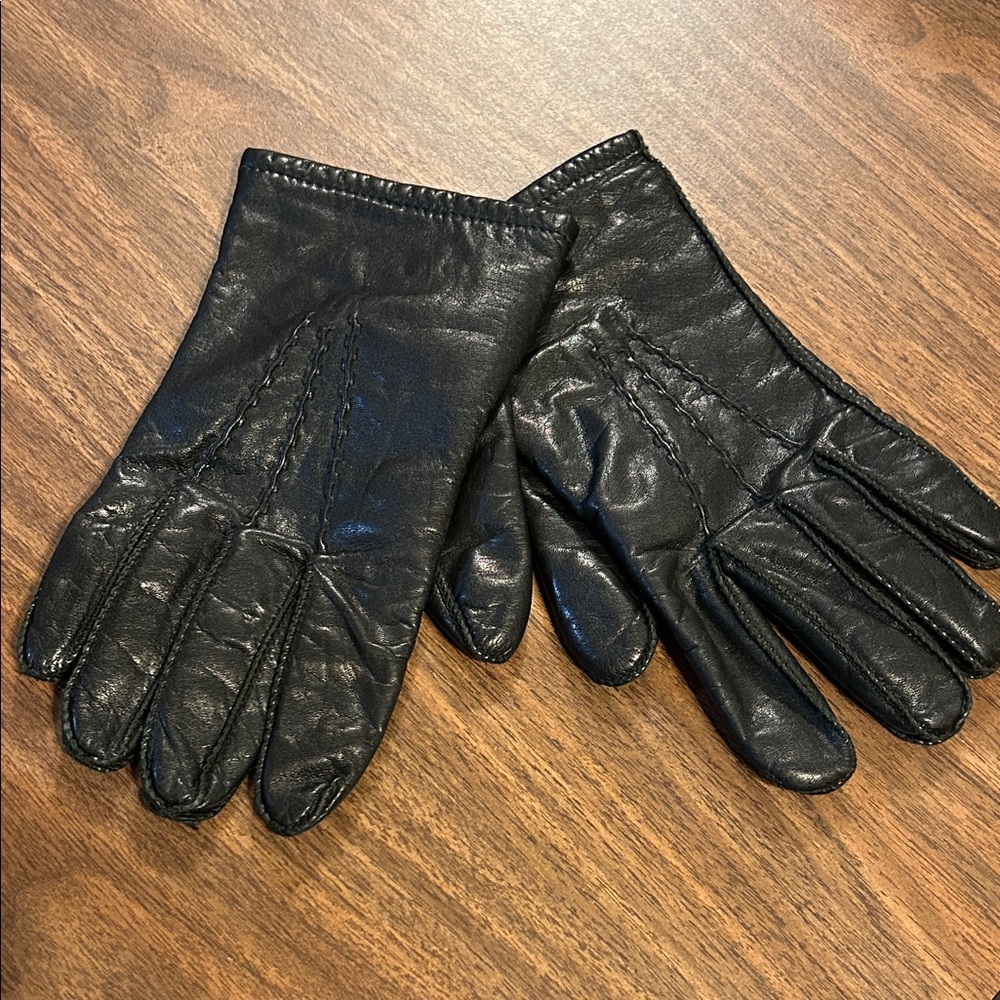 Men's Black Leather Gloves